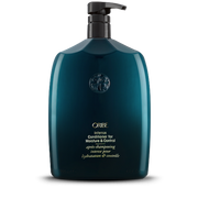 Oribe - Intense conditioner for moisture & control green rounded liter size bottle with gold lettering and black pump top
